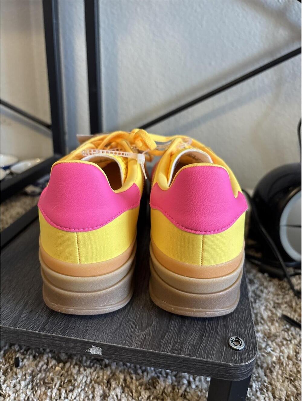 Adidas Originals Gazelle Bold Women's Shoes Yellow Lucid Pink Size 9.5 #IG4387 - Picture 6 of 12
